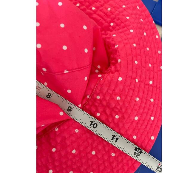 Carter's Toddler Sun Hat Pink with White Polka Dots Sun Hat 4-8 - Picture 6 of 10